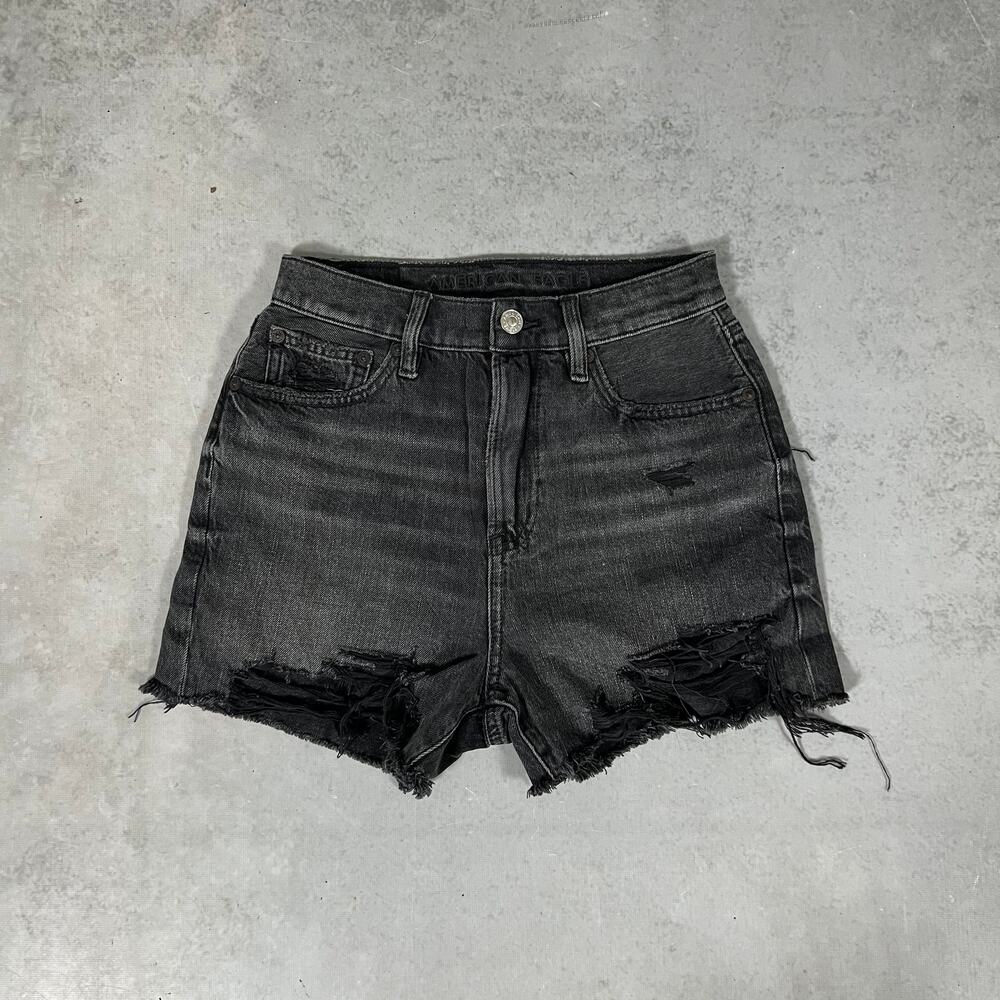 American Eagle High Rise Women's Distressed Denim Cut-off Shorts Size 00